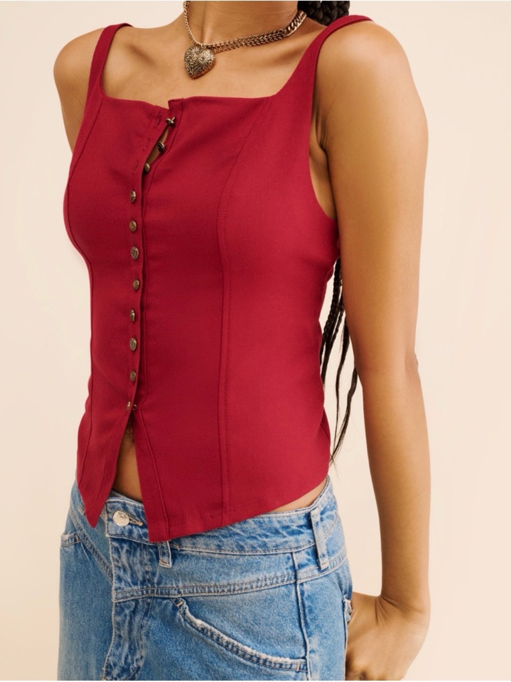Free People A Moment In Time Vest Size Small